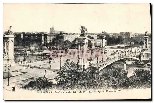 Cartes postales Paris Le Pont Alexandre III