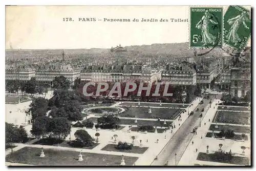 Ansichtskarte AK Paris Panorama du Jardin des Tuileries