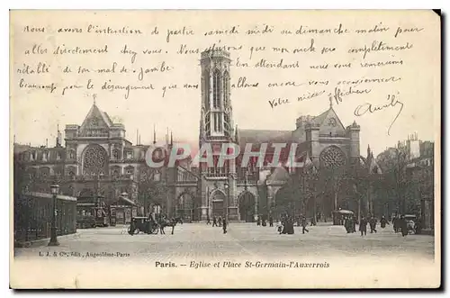 Cartes postales Paris Eglise et Place St Germain l'Auxerrois