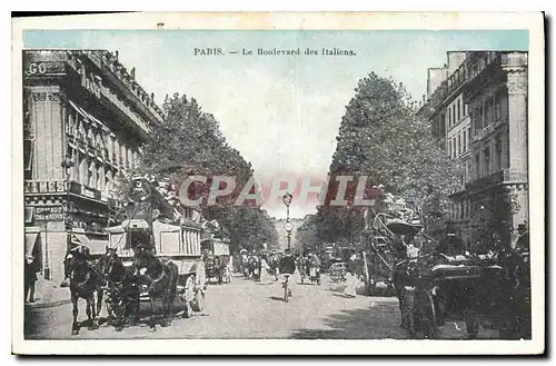 Cartes postales Paris le Boulevard des Italiens