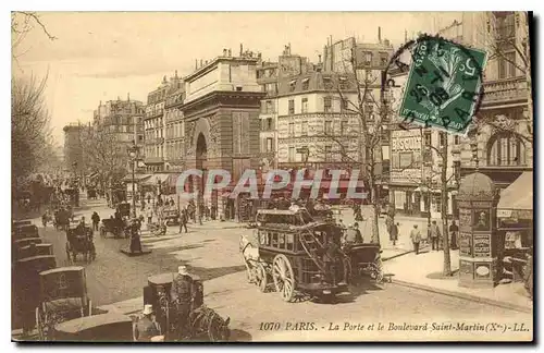 Cartes postales Paris La Porte et le Boulevard Saint Martin X