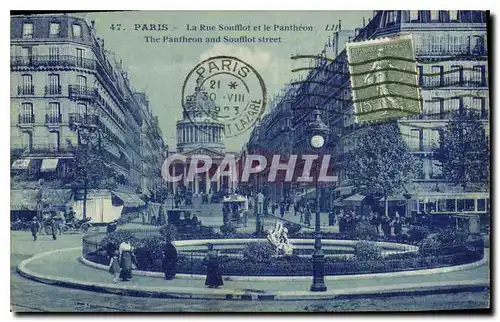 Cartes postales Paris La Rue Soufflot et le Pantheon