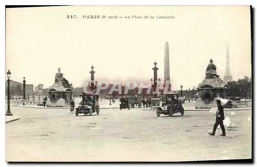 Cartes postales Paris 8 arrt La Place de la Concorde Tour Eiffel