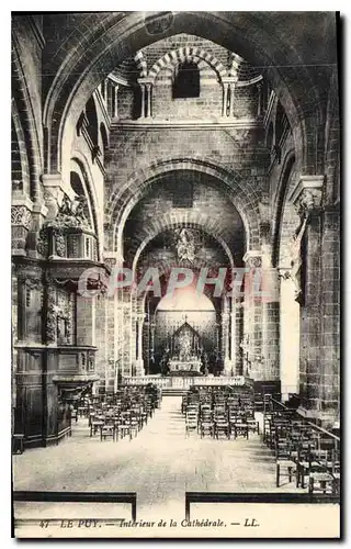 Cartes postales Le Puy Interieur de la Cathedrale
