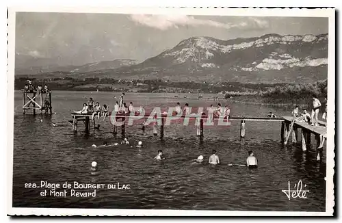 Cartes postales Plage de Bourget du Lac et Mont Revard