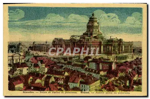 Cartes postales Bruxelles Palais de Justice et Panorama