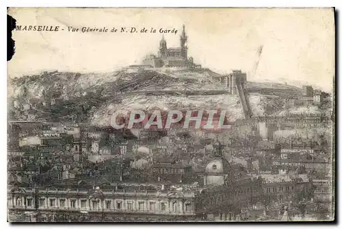 Cartes postales Marseille Vue generale de N D de la Garde