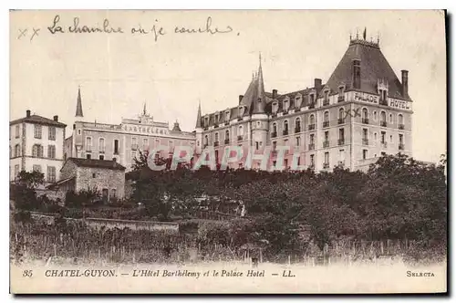 Cartes postales Chatel Guyon L'Hotel Barthelemy et le Palace Hotel