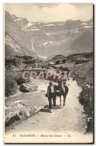 Cartes postales Gavarnie Retour du Cirque