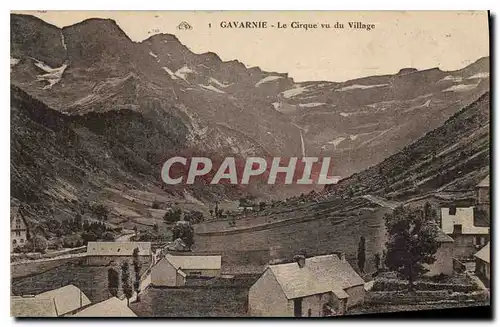 Cartes postales Gavarnie Le Cirque vu du Village