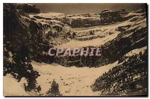 Cartes postales Les Beaux Paysage de France Les Pyrenees Gavarnie Interieur du Cirque sous la Neige