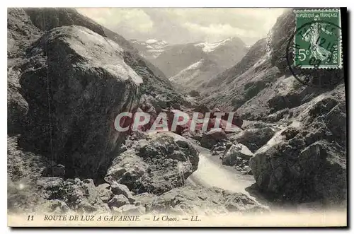 Cartes postales Route de Luz a Gavarnie Le Chaos