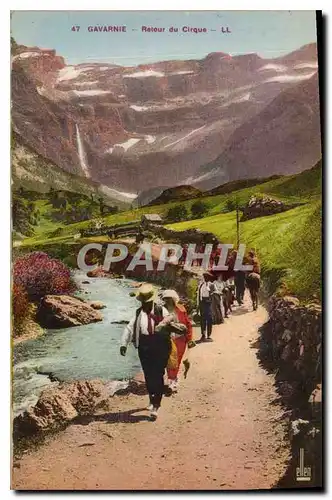 Cartes postales Gavarnie Retour du Cirque