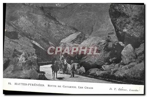 Ansichtskarte AK Hautes Pyrenees Route de Gavarnie Les Chaos