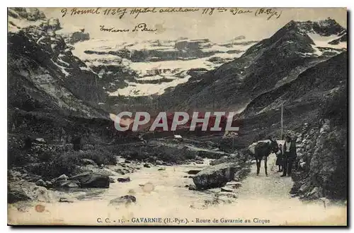 Cartes postales Gavarnie H Pyr Route de Gavarnie au Cirque