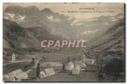 Cartes postales Les Pyrenees Gavarnie Vue generale du Village et du Cirque