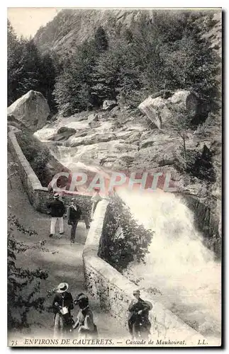 Ansichtskarte AK Environs de Cauterets Cascade de Mauhourat