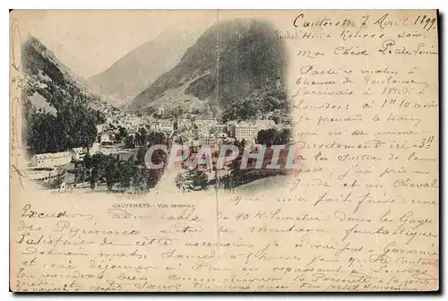 Cartes postales Cauterets Vue generale Carte 1899