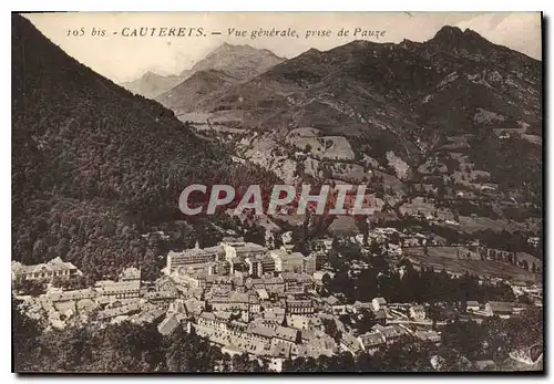 Cartes postales Cauterets Vue generale prise de Pauze