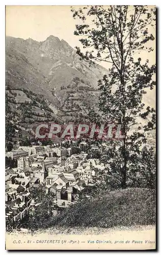 Cartes postales Les Pyrenees Cauterets Vue Generale prise de Pauze Vieux