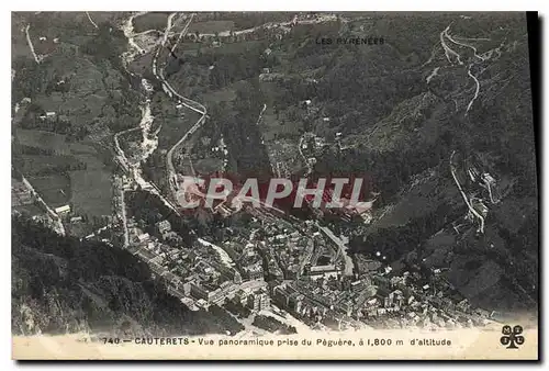 Ansichtskarte AK Cauterets Vue panoramique prise du Peguere