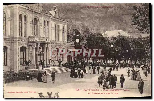 Cartes postales Les Hautes Pyrenees Cauterets Etablissement Casino et Promenade des Ceufs