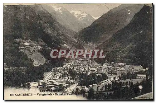 Cartes postales Cauterets Vue generale Mamelon Vert