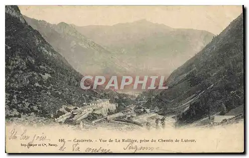 Cartes postales Cauterets Vue de la Raillere prise du Chemin de Lutour