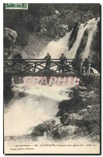 Cartes postales Les Pyrenees Cauterets Cascade de Lutour