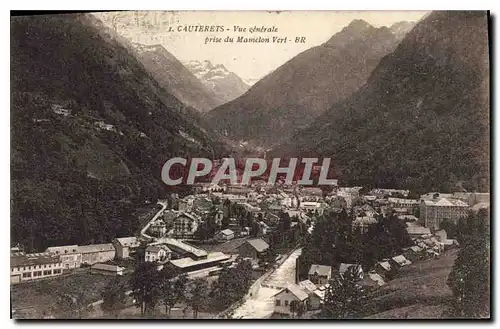 Cartes postales Cauterets Vue generale prise du Mamelon Vert