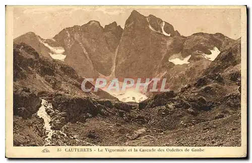 Ansichtskarte AK Cauterets Le Viguemale et la Cascade des Oulettes de Gaube