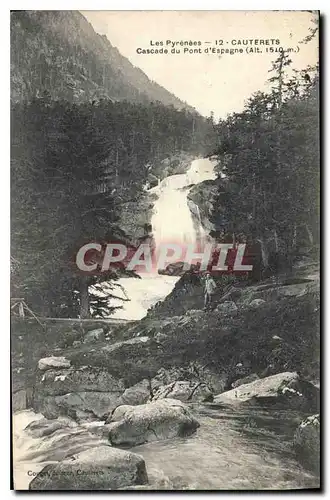 Cartes postales Les Pyrenees Cauterets Cascade du Pont d'Espagne