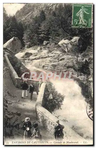 Ansichtskarte AK Environs de Cauterets Cascade de Mauhourat