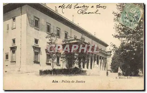 Cartes postales Aix Palais de Justice