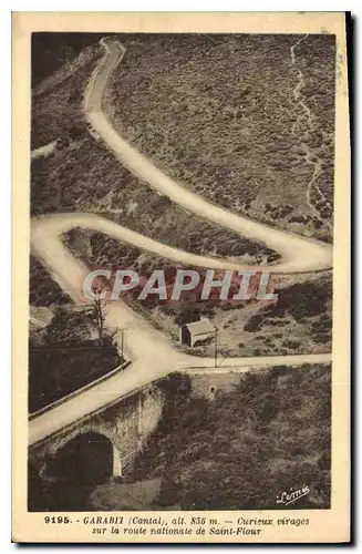 Cartes postales Garabit Curieux Virages sur la Route nationale de Saint Flour