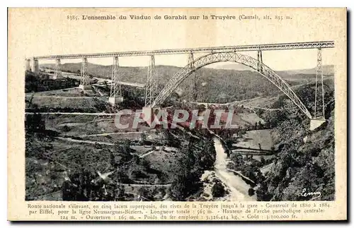 Cartes postales L'Ensemble du Viaduc de Garabit sur la Truyere