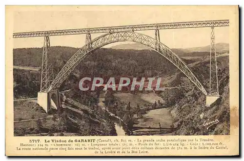 Ansichtskarte AK Le Viaduc de Garabit Cantal La grande arche parabolique sur la Truvere