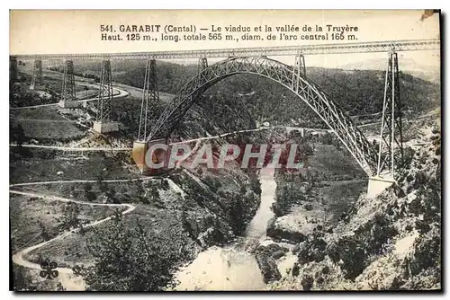 Cartes postales Garabit Cantal Le Viaduc et la Vallee de la Truyere