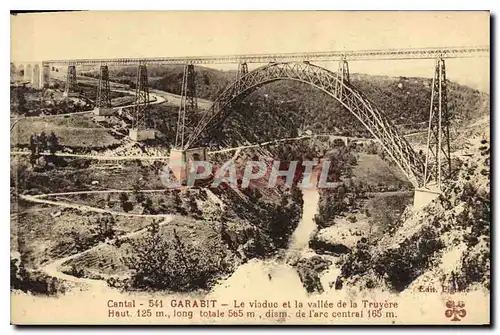 Cartes postales Cantal Garabit Le Viaduc et la Vallee de la Truyere