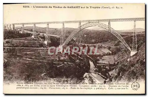 Cartes postales L'Ensemble du Viaduc de Garabit sur la Truyere Cantal