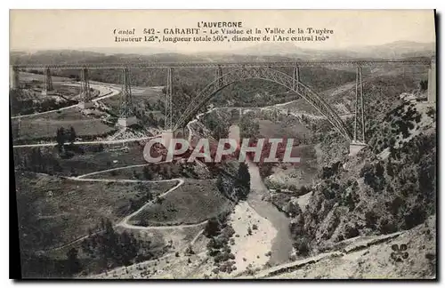 Cartes postales L'Auvergne Cantal Garabit Le Viaduc et la Vallee de la Truyere