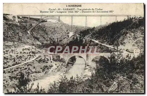 Ansichtskarte AK L'Auvergne Cantal Garabit Vue generale du Viaduc