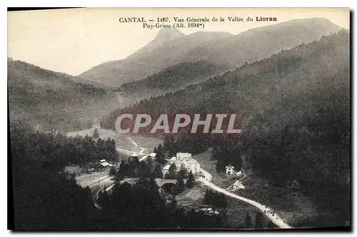 Ansichtskarte AK Cantal Vue Generale de la Vallee du Lioran Puy Griou