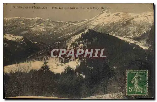 Ansichtskarte AK L'Auvergne Pittoresque Le Lioran en Hiver et le Puy Griou