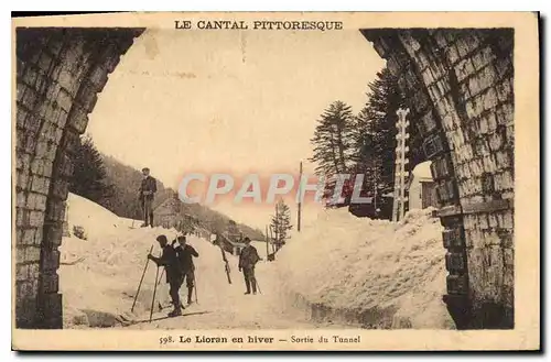 Cartes postales Le Cantal Pittoresque Le Lioran en Hiver Sortie du Tunnel