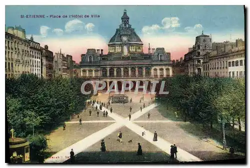 Cartes postales Saint Etienne Place de l'Hotel de Ville