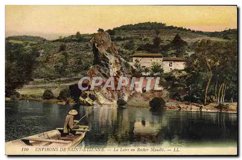 Cartes postales Environs de Saint Etienne La Loire au Rocher Maudit Peche Pecheur