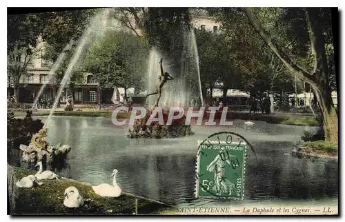 Cartes postales Saint Etienne La Daphnee et les Cygnes