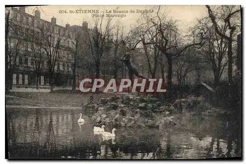 Ansichtskarte AK Saint Etienne Le Bassin de Daphne Place Marengo