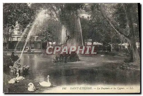 Ansichtskarte AK Saint Etienne La Daphnee et les Cygnes